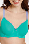 Zivame Beautiful Basics Padded Wired 3/4th Coverage T-Shirt Bra - Spectra Green — thumbnail 5